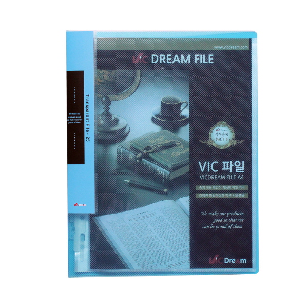 VIC Transparent 파일 25P 청색