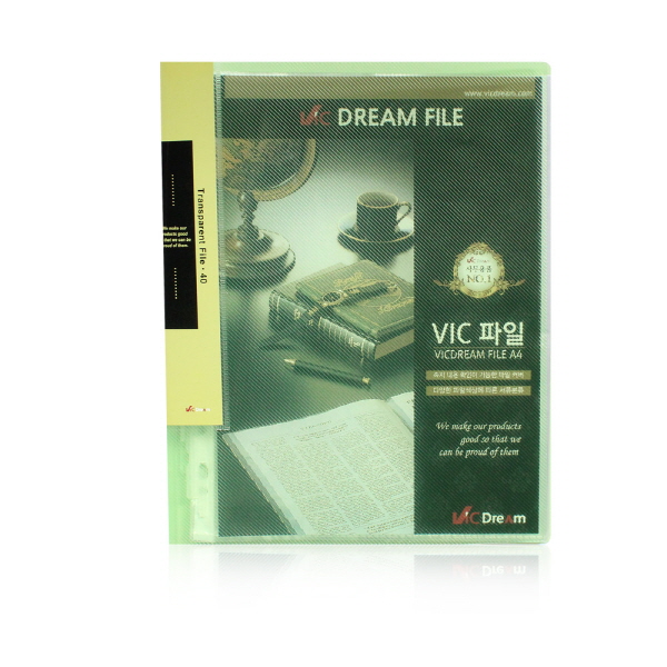 VIC Transparent 파일 40P 연두색