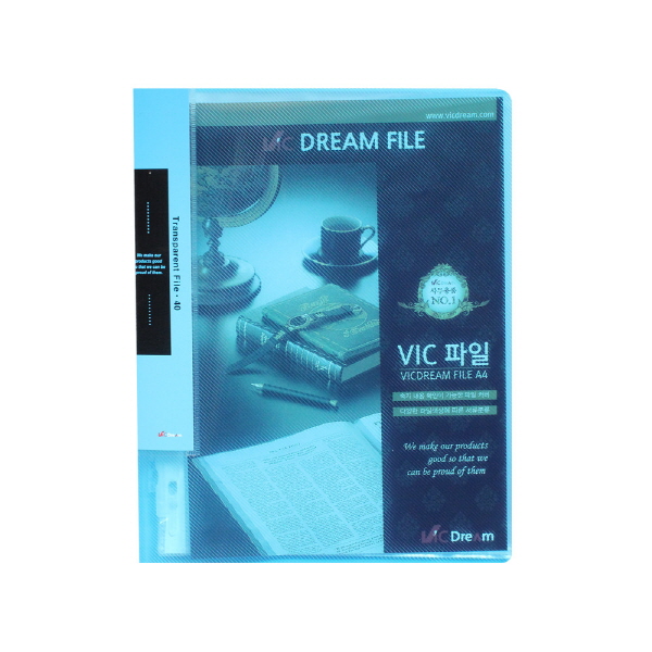 VIC Transparent 파일 40P 청색