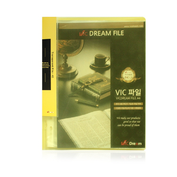 VIC Transparent 파일 40P 노랑