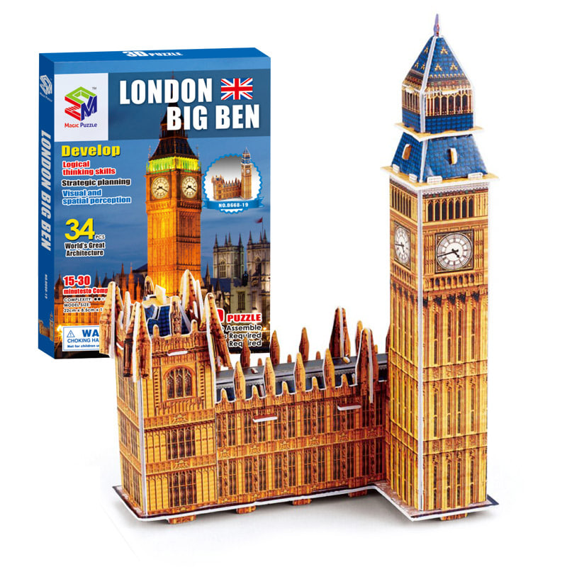 (초급) 런던 빅벤(34pcs) 세계 유명 건축물 시리즈