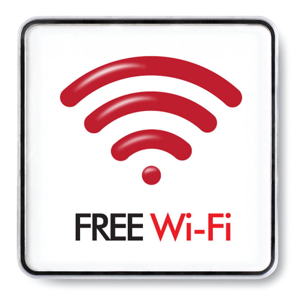 FREE Wi-Fi(시스템) 120x120mm 사인물 게시판