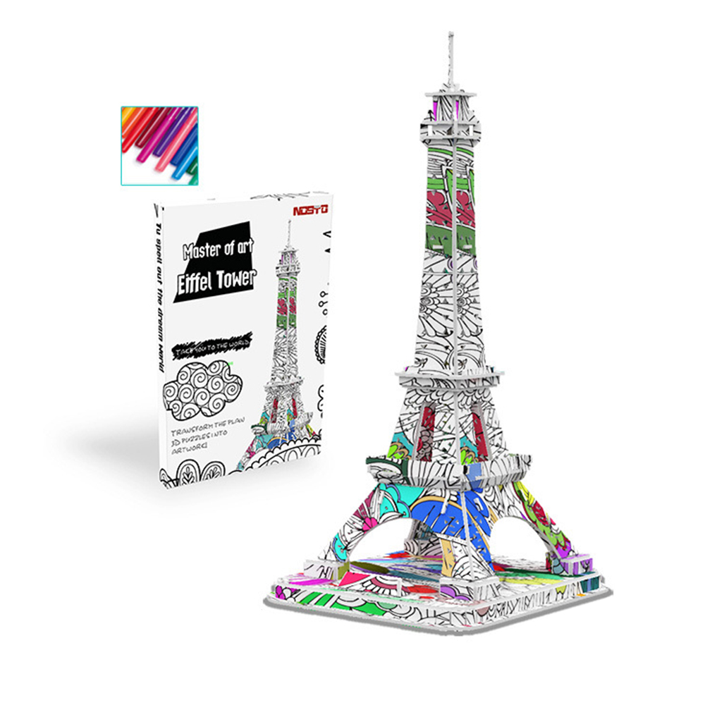 에펠타워 대형 3D 컬러링 퍼즐(10색펜포함)