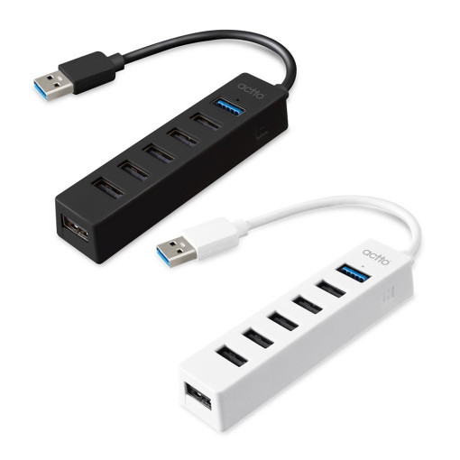 (온라인 판매금지)엑토 랏츠 USB 3.0 USB 2.0 7포트 허브 (BLACK)