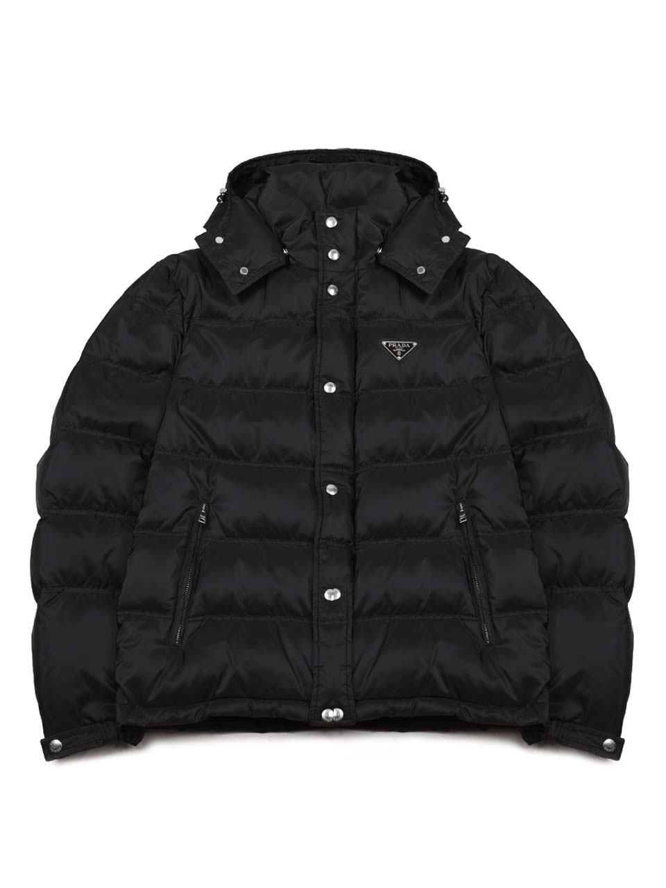 PRADA 프라다 삼각 로고 후드 다운 패딩 자켓 SGH070-106O-F002L