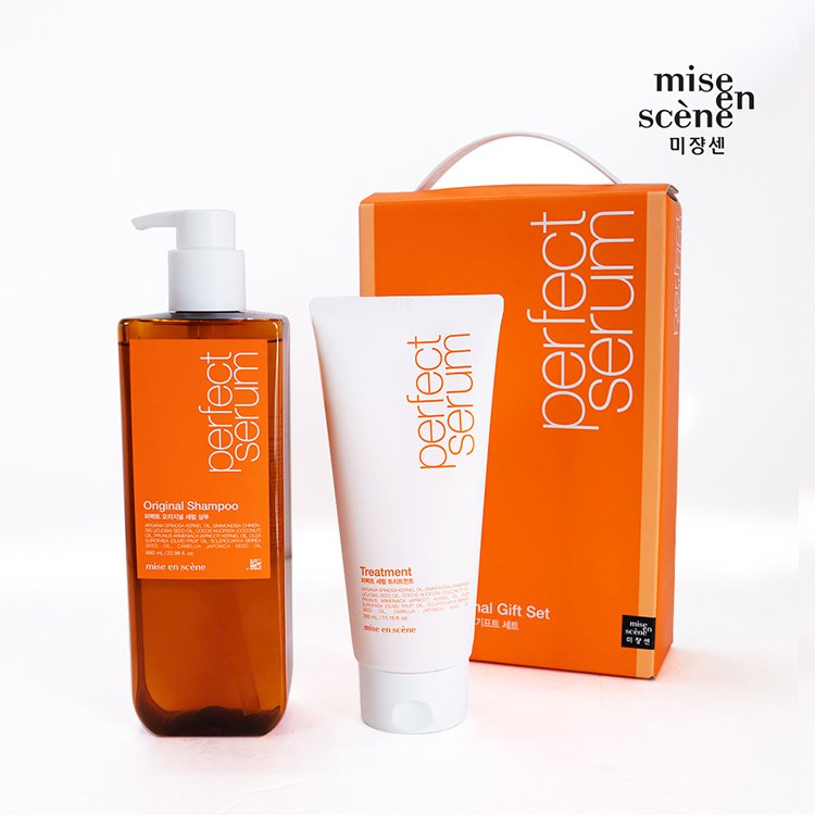 [미장센] 퍼펙트 세럼 오리지널 기프트세트(샴푸 680ml+트리트먼트330ml)