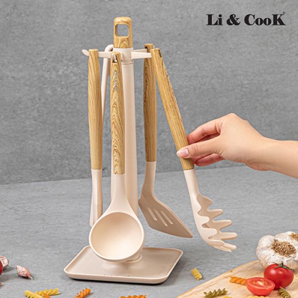 [리앤쿡] 노르딕 키친툴 6종세트(실리콘소재/우드패턴)