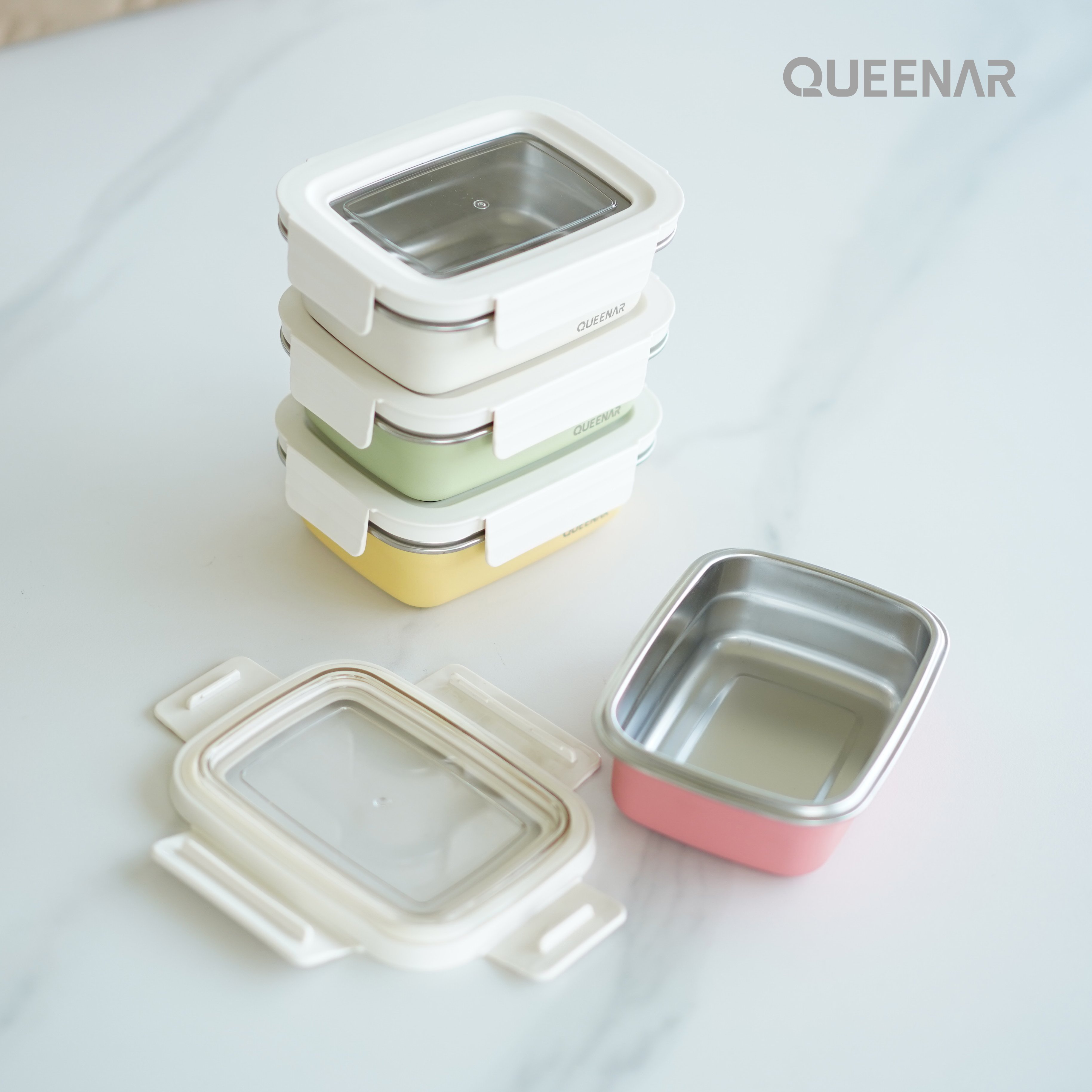 [퀸나] 파스텔 스텐 찬통 8P 세트