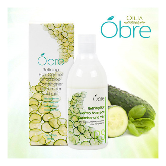 [오일리아]오브레 리파이닝 헤어 콘트롤 샴푸 큐컴버 앤 민트 300ml(피부자극테스트 완료)
