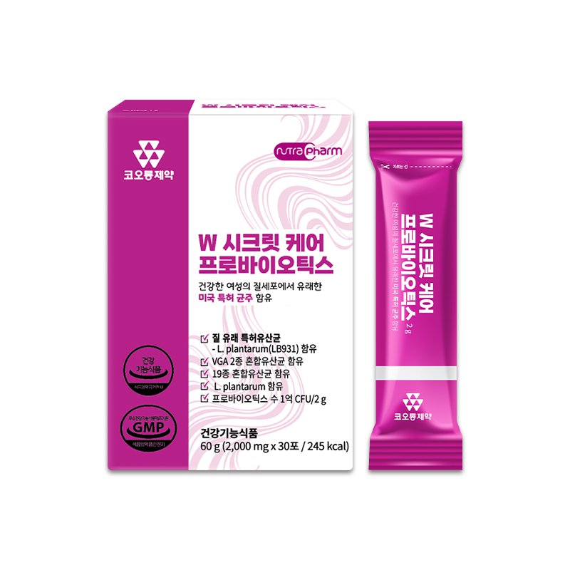 [코오롱제약] W시크릿케어 프로바이오틱스 2,000mg * 30포