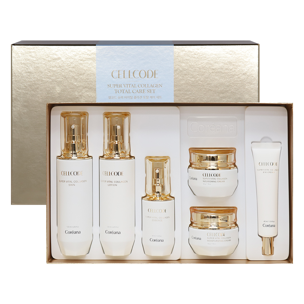 [코리아나] 셀코드 슈퍼바이탈 콜라겐 토탈케어 6종 세트(+쇼핑백 증정)