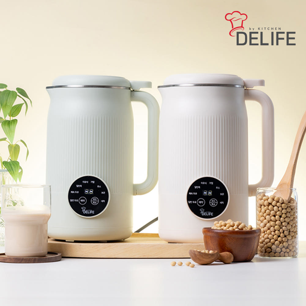 [디라이프] 대용량 1200ml 두유제조기 (아이보리/민트) 택1