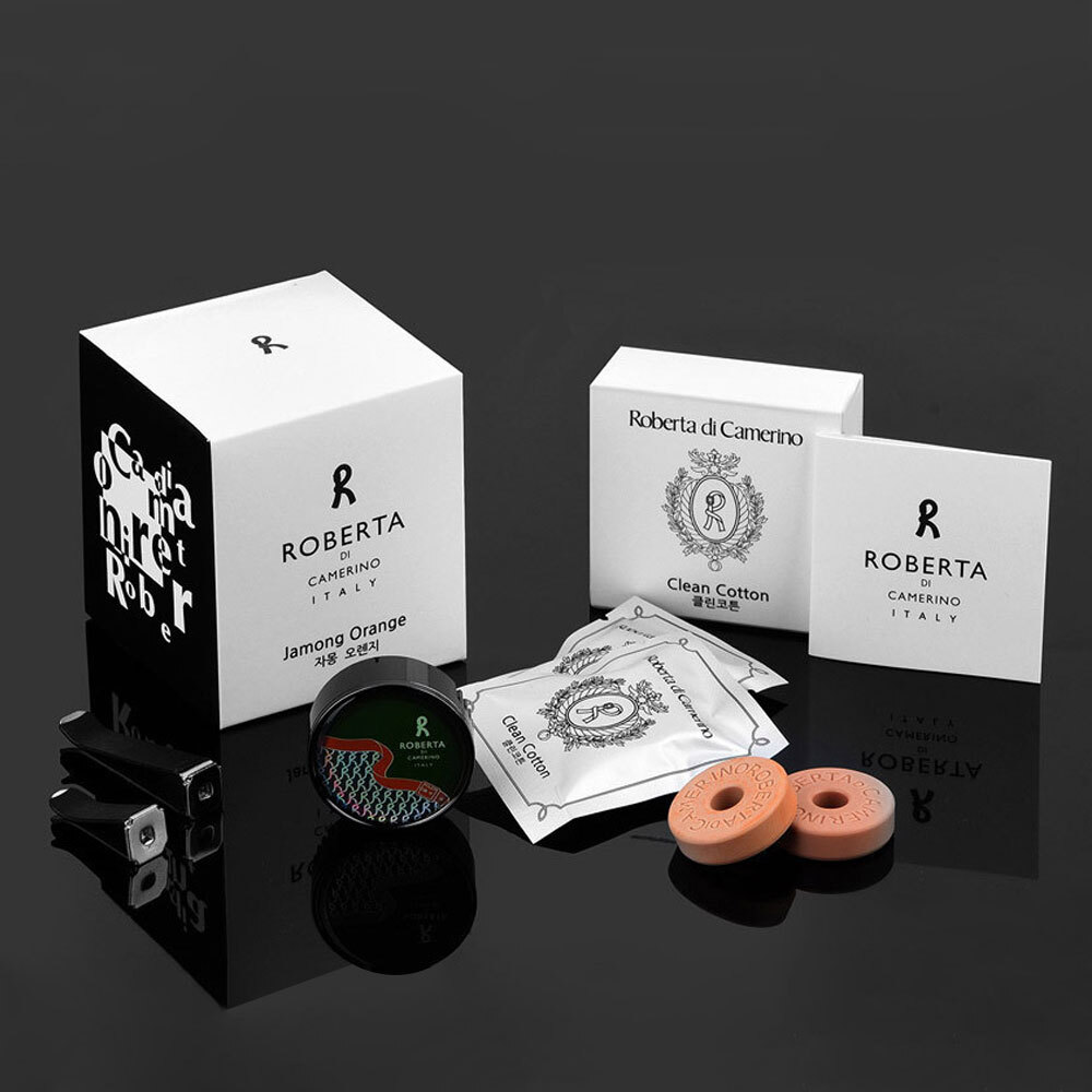 [로베르타] 세라믹 퍼퓸 차량용 방향제 2P+리필4P 블랙체리