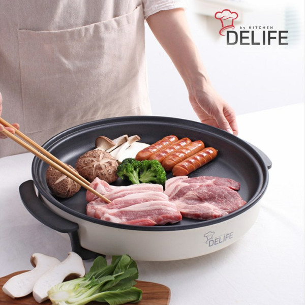 [디라이프] 뷔페 파티 전기그릴 (피자팬) DLA-PZ1500