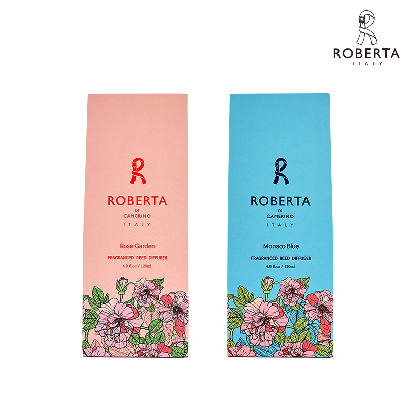 [로베르타] 에어로 퍼퓸 디퓨져 120ml 2종세트(모나코블루+파인트리)