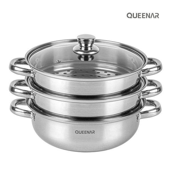 [퀸나] 트윙클 스테인레스 3단 찜기
