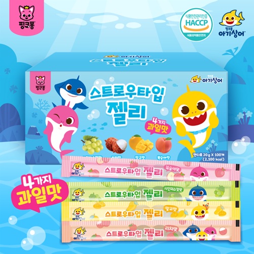 [핑크퐁] 아기상어 스트로우젤리 100개
