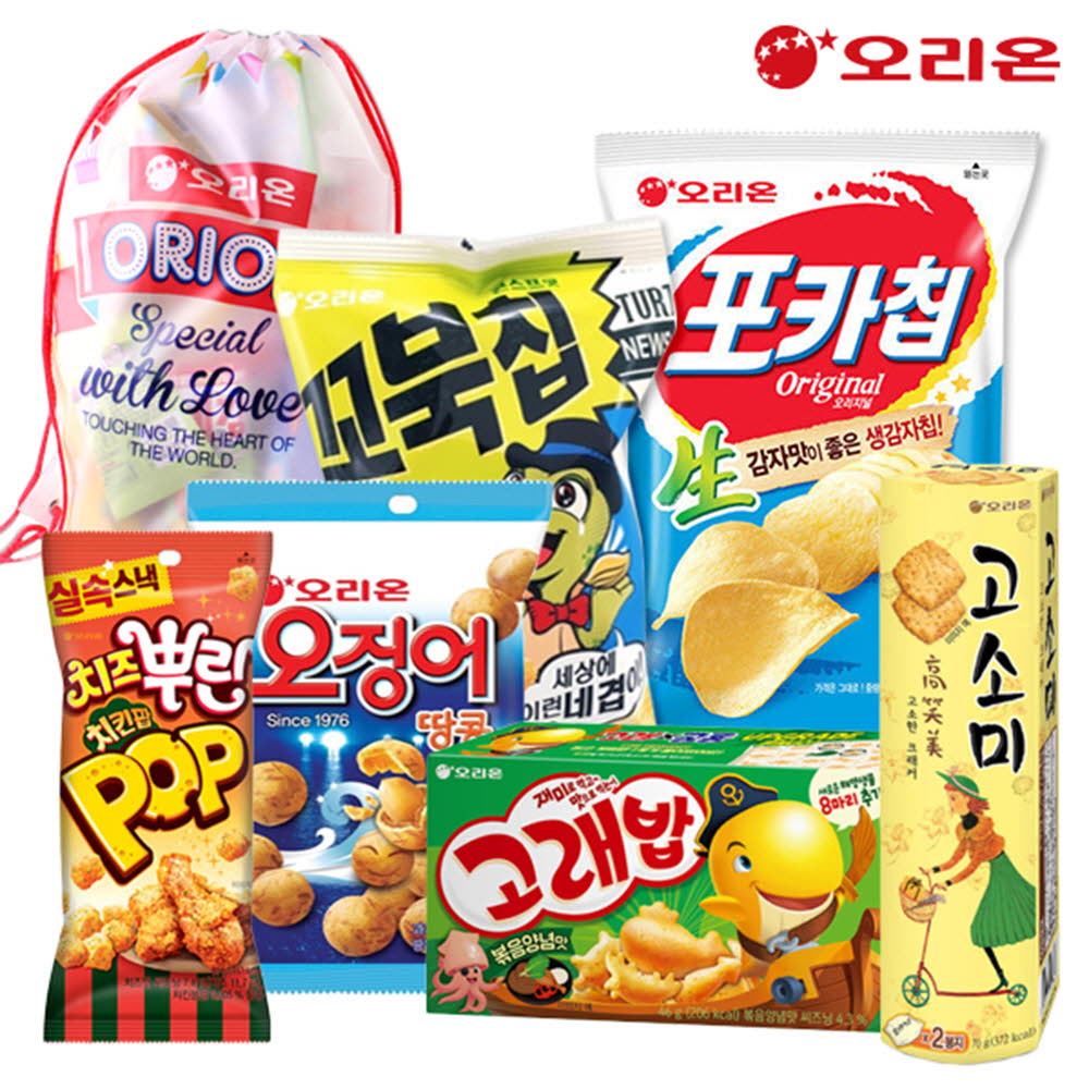 [오리온] 과자가필요해 6종 3호 (포카칩,초코꼬북칩,눈을감자,돌아온썬,고래밥,고소미)