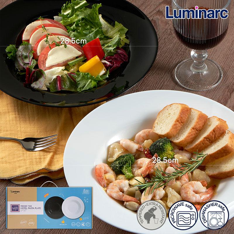 [루미낙] 호텔파스타접시 (28.5cm) 블랙+화이트 세트