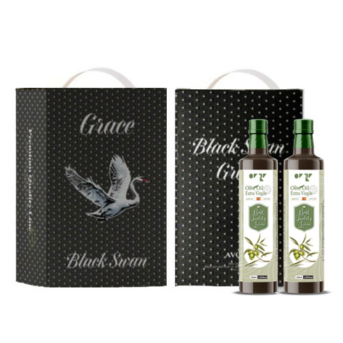 [아보아칸] 블랙스완 오일 선물 세트(올리브엑스트라버진250ml*2병)