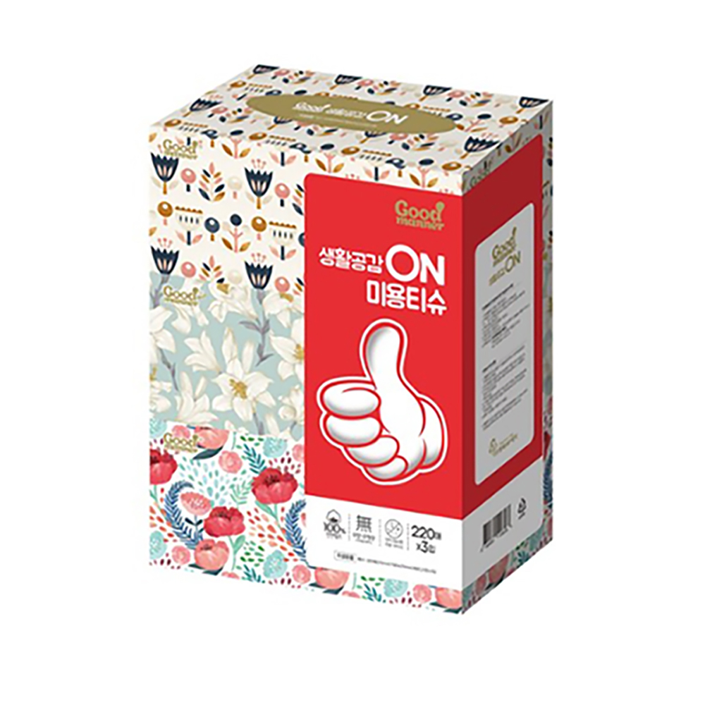 생활공감ON 미용티슈 (220매 x 3번들)