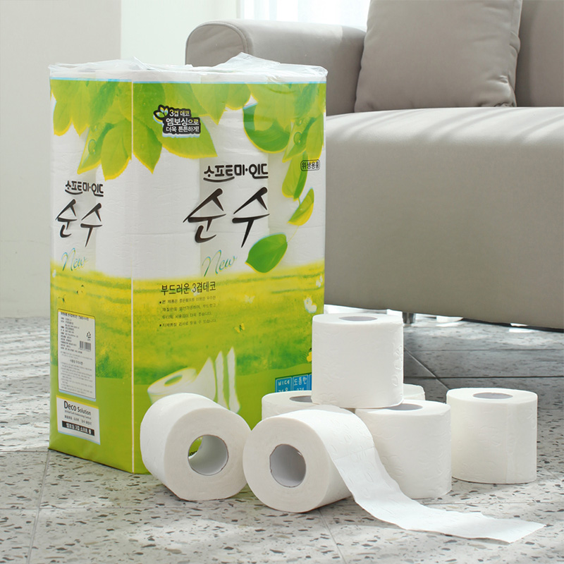 [소프트마인드] 순수 3겹 천연펄프 100% (25m x 30롤)