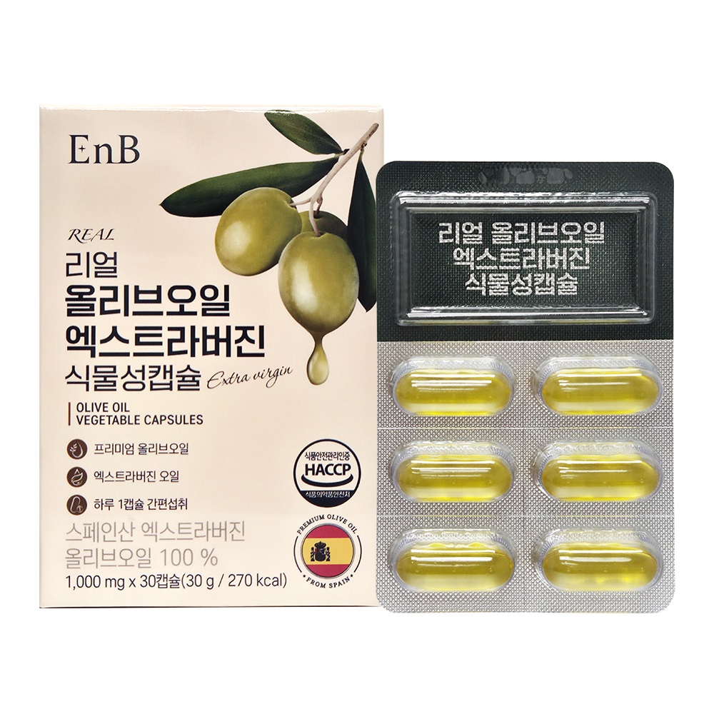 [EnB] 리얼 올리브오일 엑스트라버진 식물성캡슐 1000mg x 30캡슐