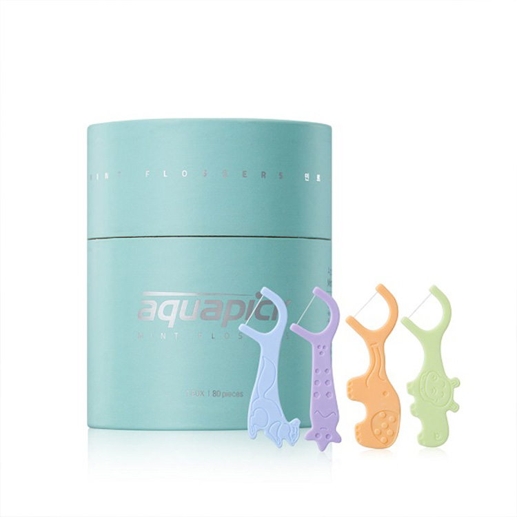 올영판매 [아쿠아픽] 민트 치실 1박스 80개입 (낱개포장)