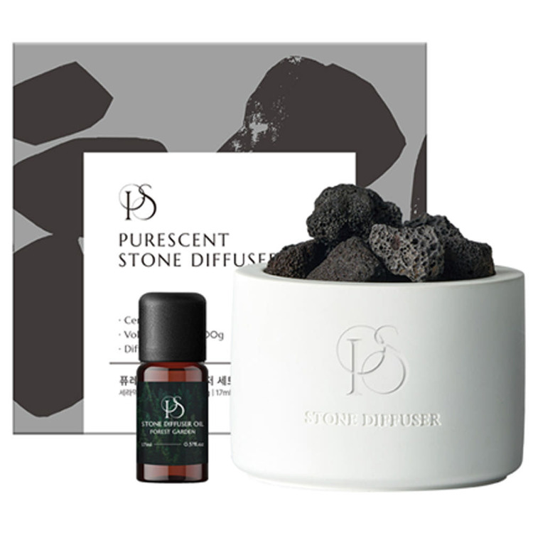 [더허브샵] 퓨레센트 스톤 방향제 아로바 오일 6종 택 1(+전용 케이스)