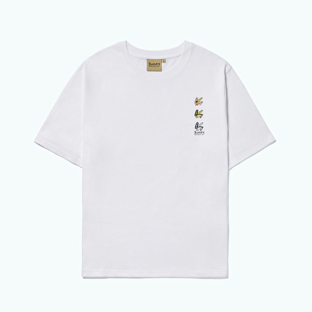 몽아모르 트리플 버니 티셔츠 White