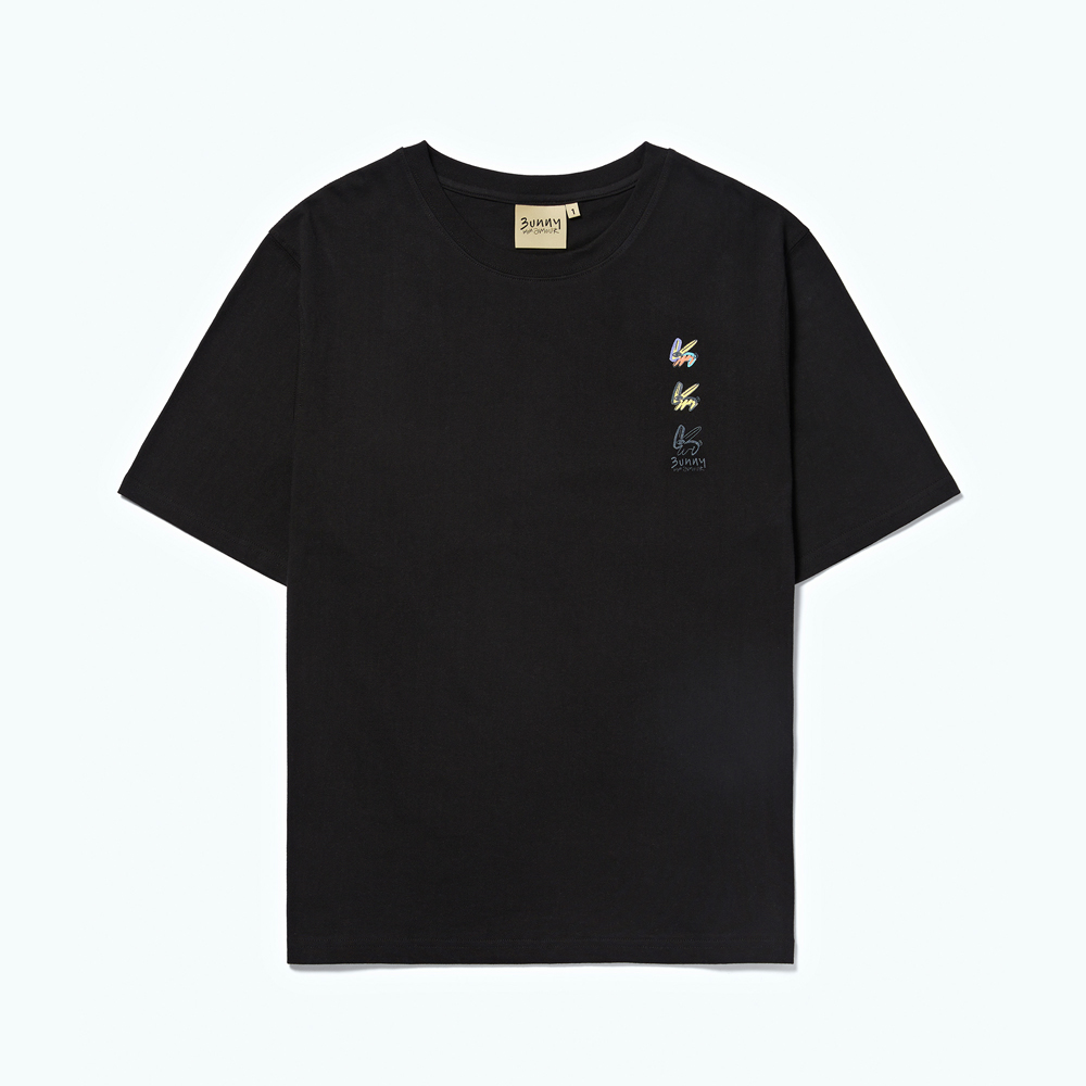 몽아모르 트리플 버니 티셔츠 Black
