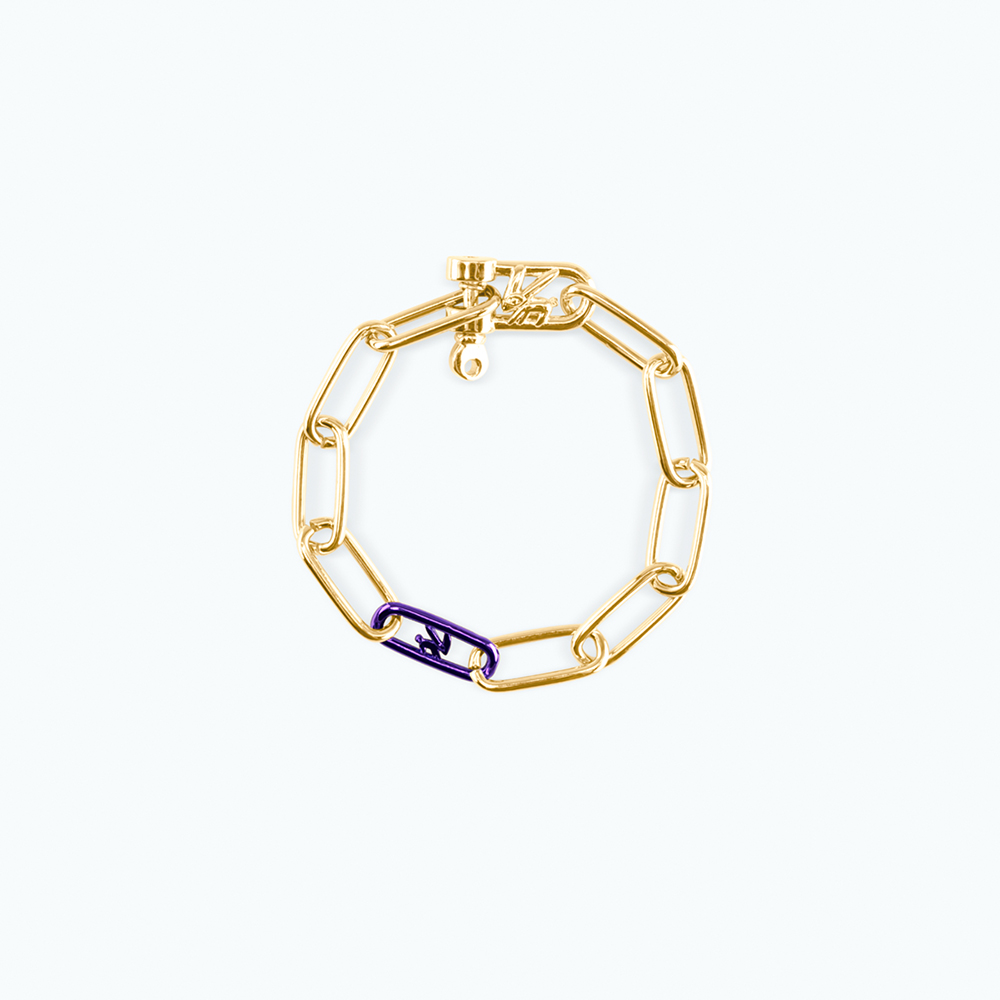 버니몽아모르 일렉트로 시그니처 체인 팔찌 Gold Violet