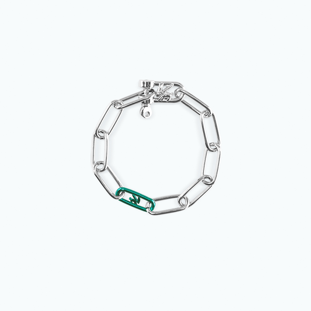 버니몽아모르 일렉트로 시그니처 체인 팔찌 Silver Green