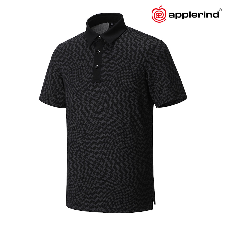 애플라인드 일루션 체크 남성 골프 반팔 티셔츠 AKRM0CSS12