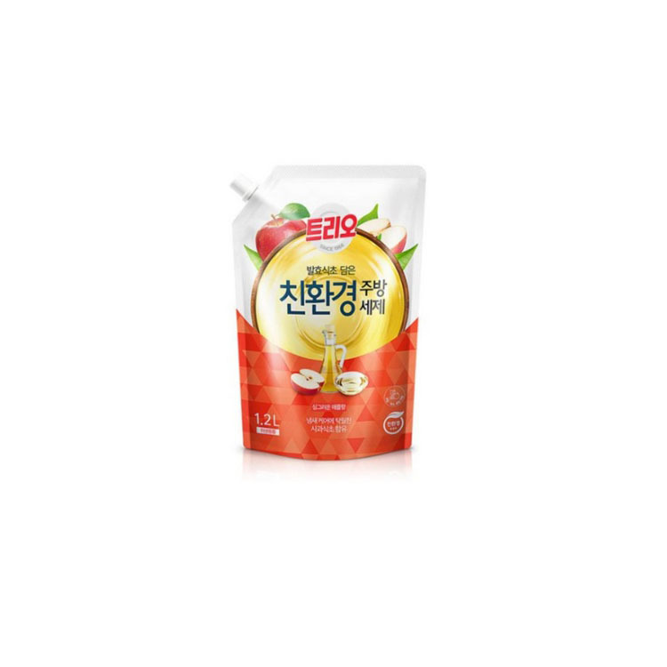 트리오 담은 발효식초 애플 리필 주방세제 1.2L 친환경 세제
