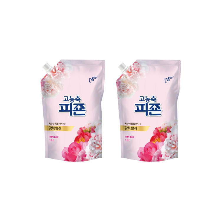 피죤 고농축 섬유유연제 로맨틱플라워 리필 1.6L x 2