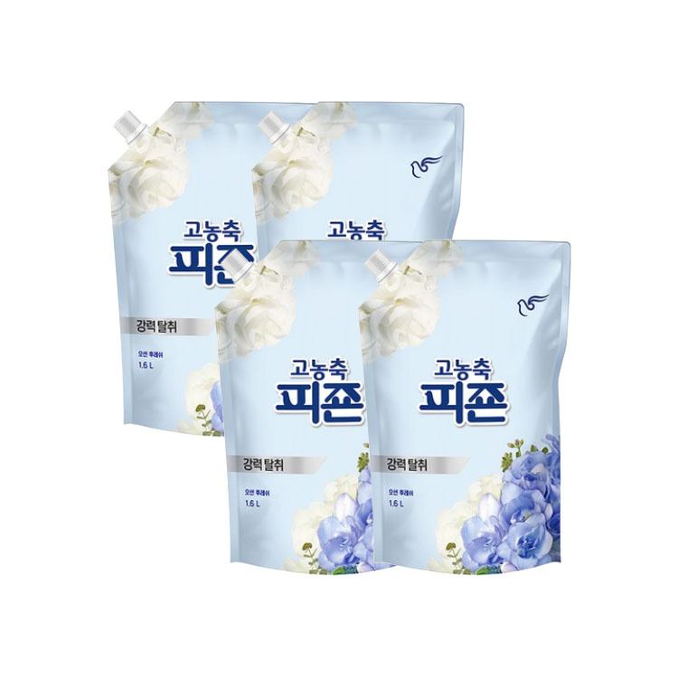 피죤 고농축 섬유유연제 오션후레쉬 리필 1.6L x 4