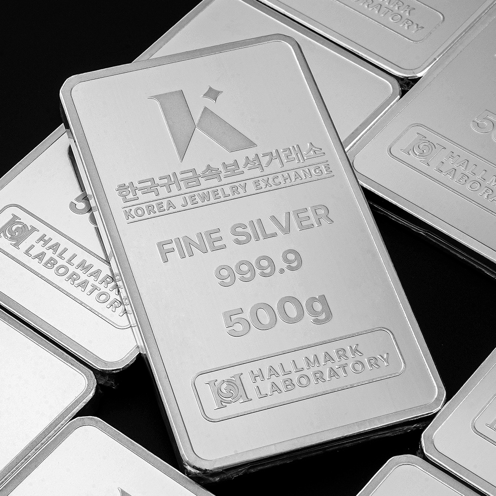[한국귀금속보석거래소] 500g 프레스 실버바 999.9