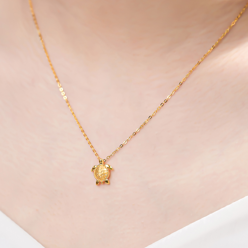 24K 순금 목걸이 바다 거북이 3.75g+18K 잠금장식
