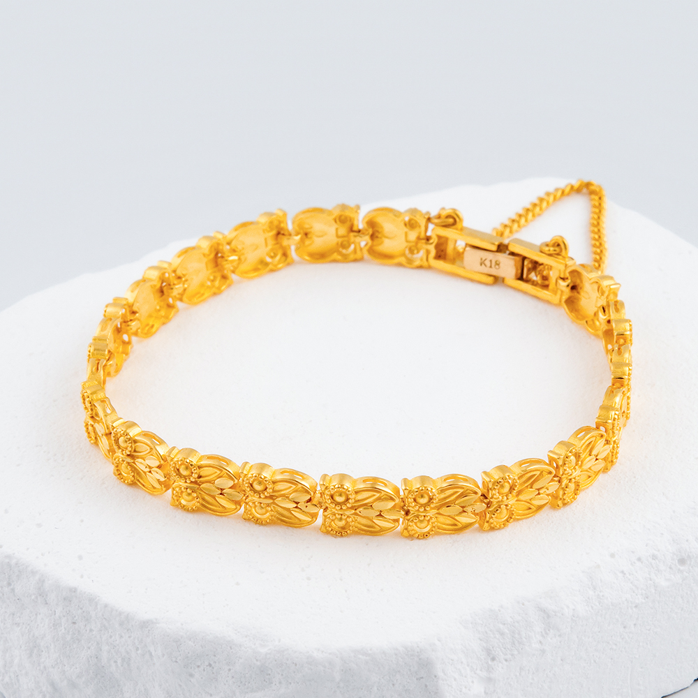 24K 순금 팔찌 부엉이 마디 18.75g+18K 잠금장식