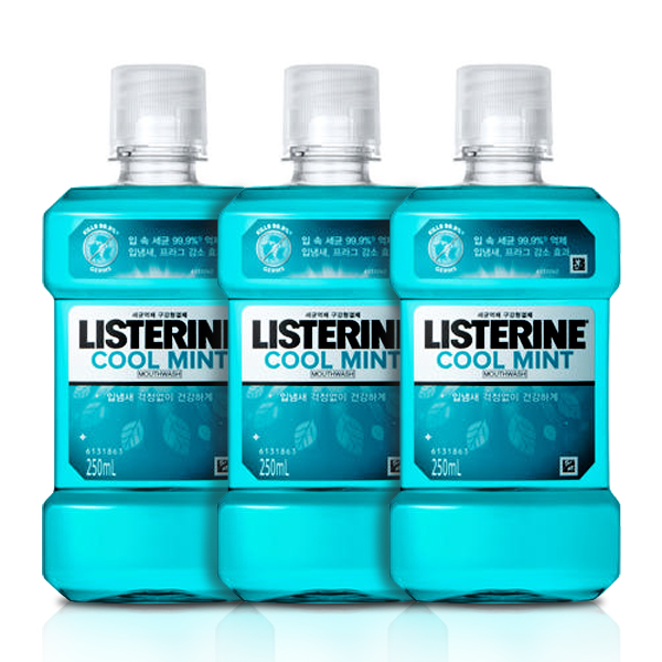리스테린 쿨민트 마우스워시 250ml x 3개