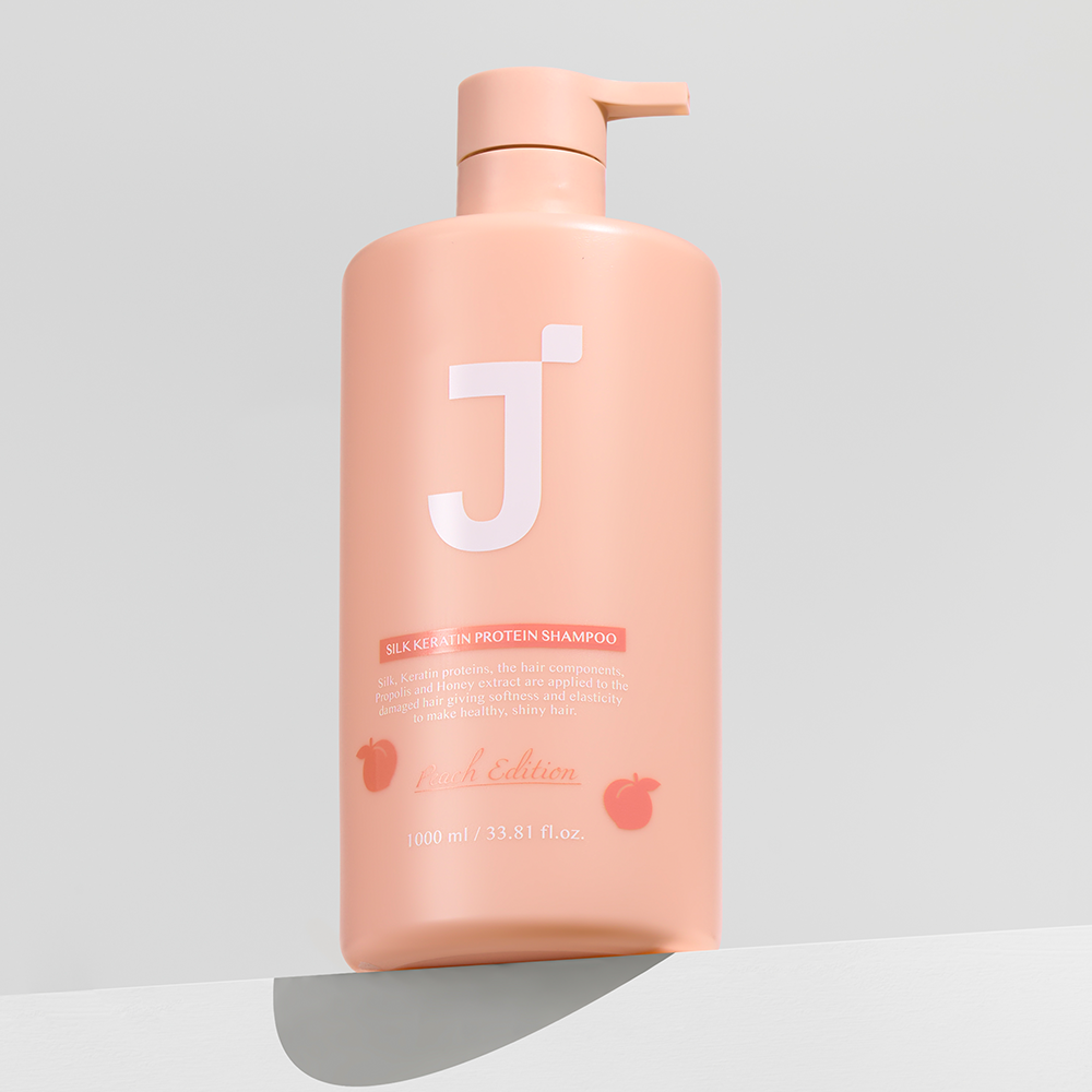 [제이숲] 실크 케라틴 단백질 샴푸 피치 에디션, 1000ml