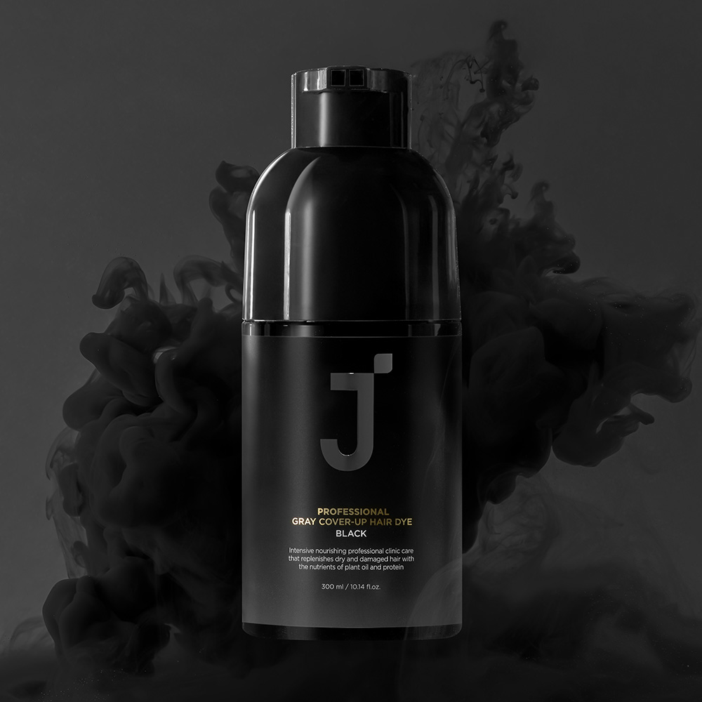 [제이숲] 프로페셔널 커버업 새치염색 300ml (블랙)