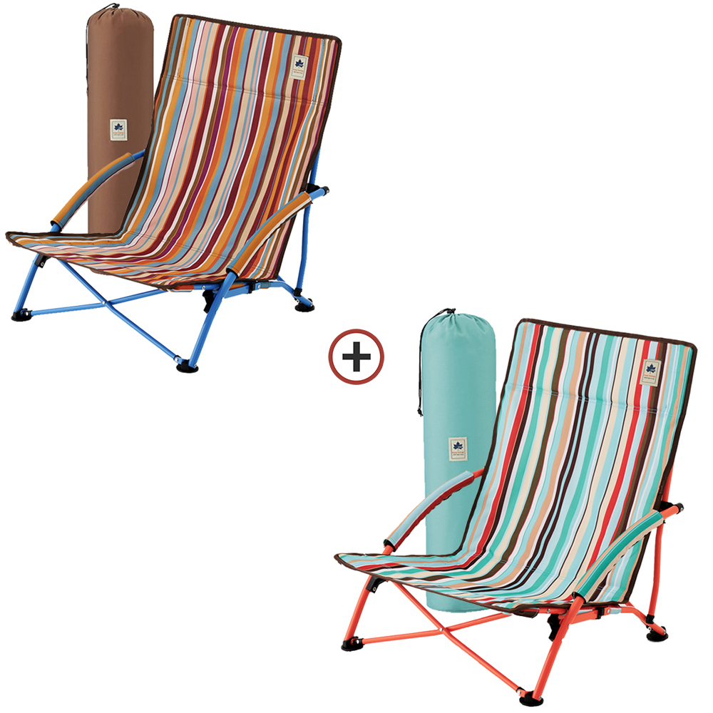 와이드 로우 캠핑의자 1+1