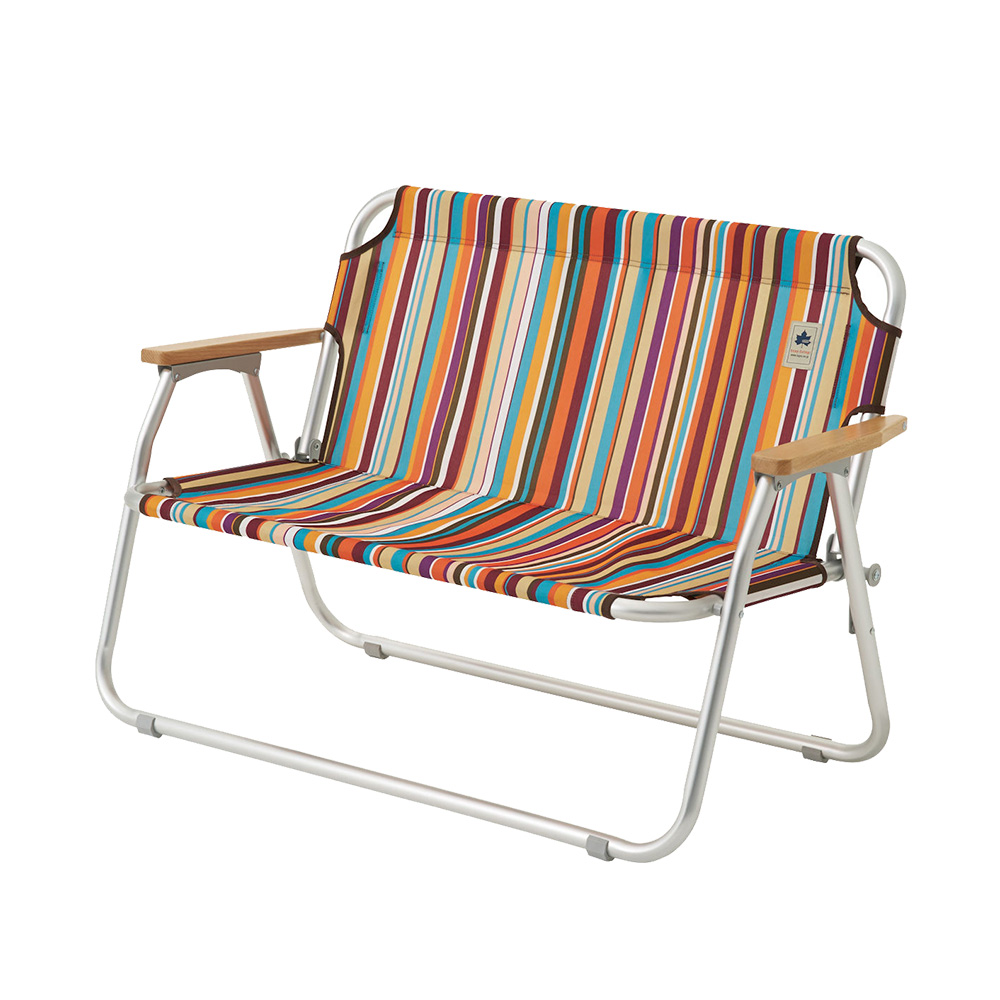 레드 스트라이프 트윈 벤치 캠핑의자