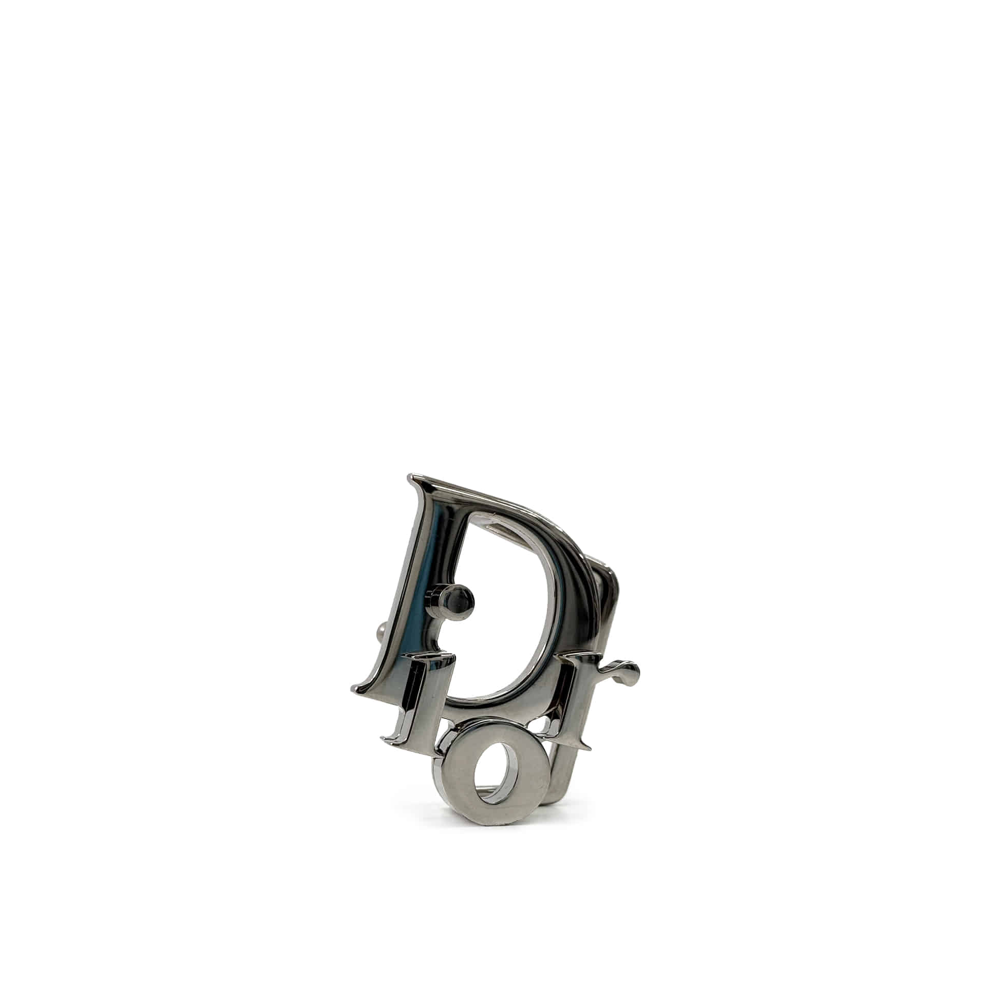 디올 오블리크 벨트 버클 루테늄 피니시 실버 35mm 4915ORMET