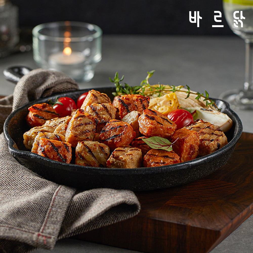 [바르닭] 직화그릴 닭가슴살 큐브 4종(9/15/22/33팩)