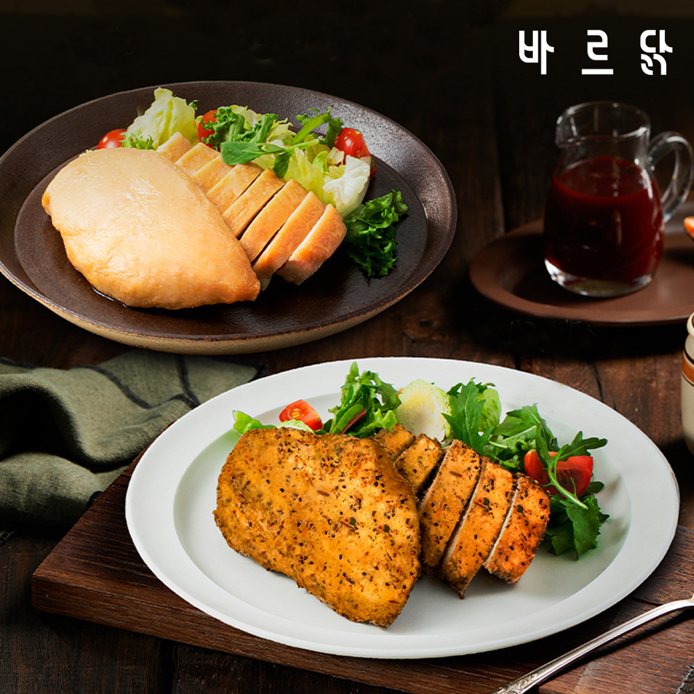 [바르닭] 훈제 닭가슴살 2종(11/18/27팩)