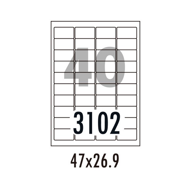 하이에코라벨 HEQ-3102 20매 40칸 폼텍