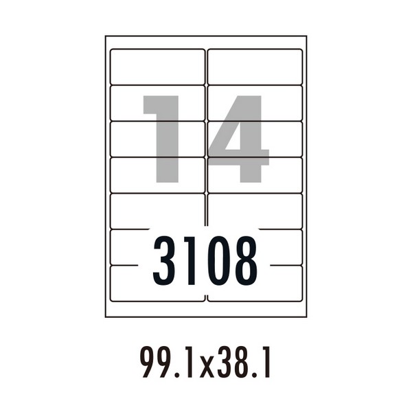 하이에코라벨 HES-3108 100매 14칸 폼텍